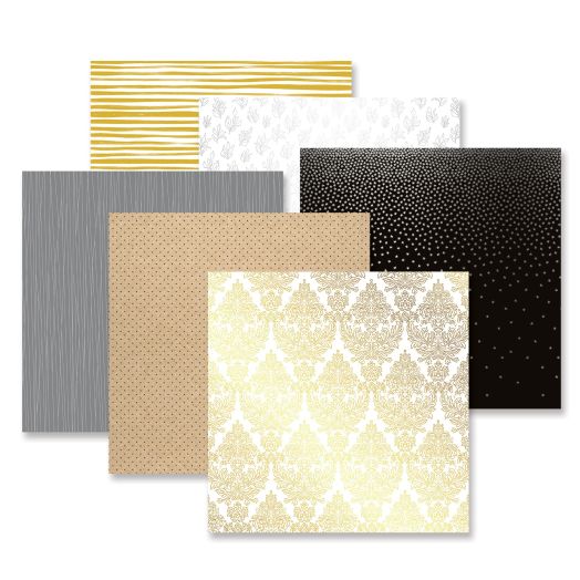 Silver and Gold Scrapbook Paper: Silver & Gold Foiled Paper 