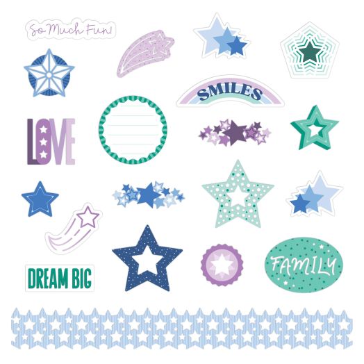 Totally Tonal Stars Embellishments