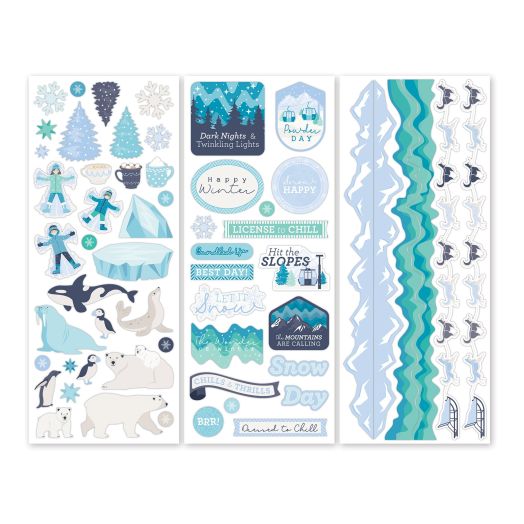 Winter Stickers For Scrapbooking: Polar Lights