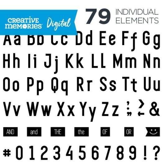 Digital Black Sans Serif ABC/123 Elements