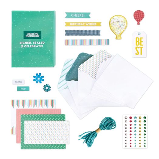 Creative Memories DIY cards kit - Signed, Sealed & Celebrate Card Kit