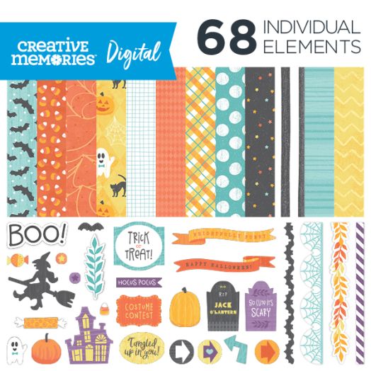 Creative Memories Wicked Cute digital Halloween kit - D657495