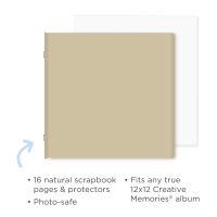 Creative Memories 6069460204 12x12 Scrapbook Page Protectors 15 Sheets + 1  Bonus Sheet - White for sale online
