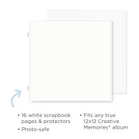 Creative Memories 12x12 Page Protectors & White Refill Pages Old Style -  Helia Beer Co