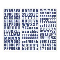1/2” Blue Letters Numbers Alphabet Scrapbook Craft Stickers