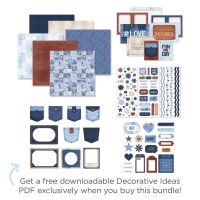 Denim Scrapbooking Kit: Denim Revival Decorative Bundle