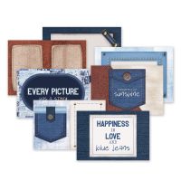 高速配送 Scrapbooking Denim Kit: Bundle Decorative Revival Denim アルバム・スクラップ