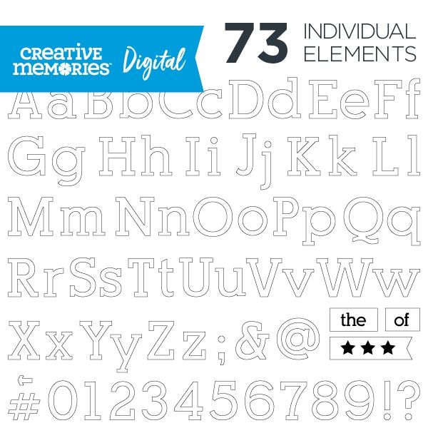 Serif White Letters Creative Memories Creative Memories