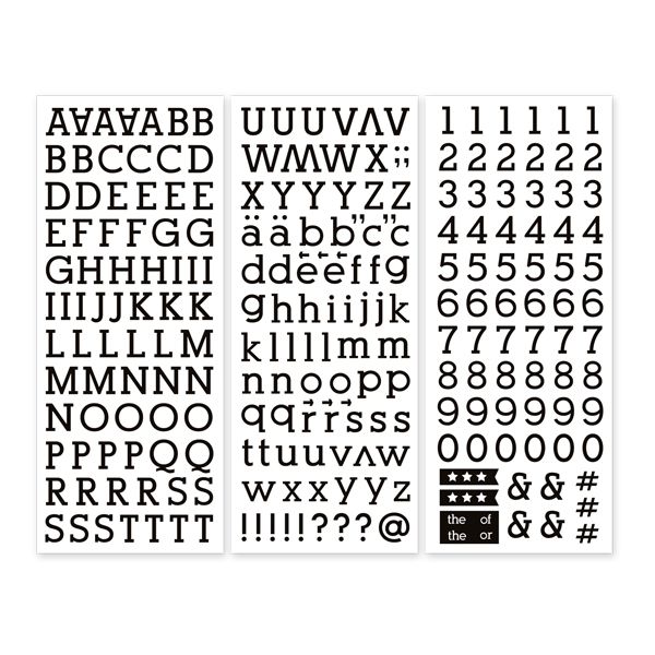 MOCHA BROWN Creative Memories LARGE CLASSY ABC 123 Stickers