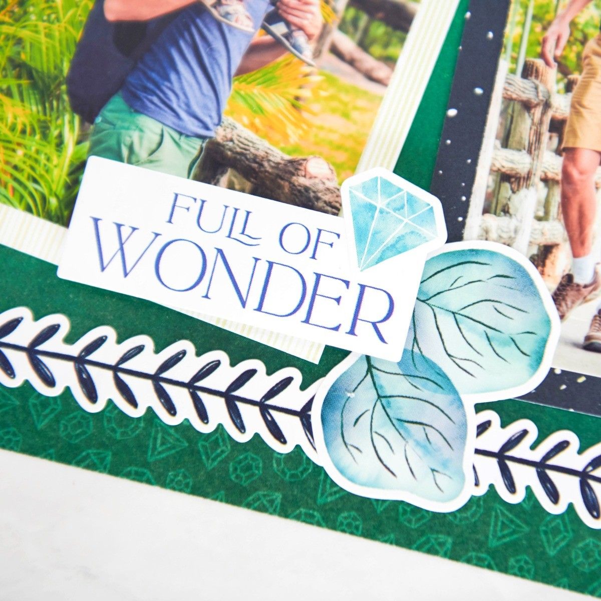 Natural Wonders Scrapbook Paper Emerald Gemstone Creative Memories